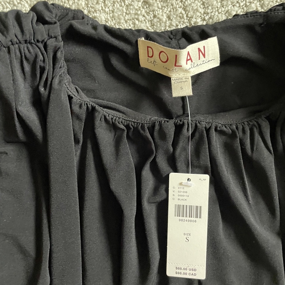 Anthropologie Dolan Black Draped Top - Picture 3 of 4